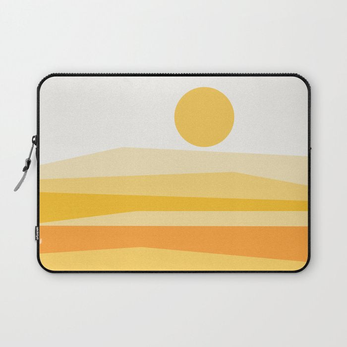 Abstract Landscape 09 Yellow Laptop Sleeve Gallery Image 1