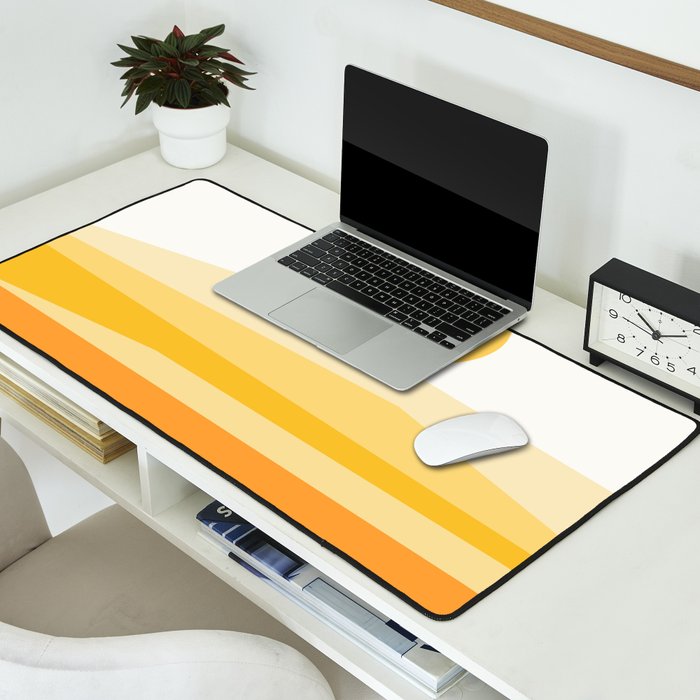 Abstract Landscape 09 Yellow Desk Mat Gallery Image 2