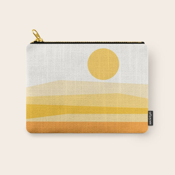 Abstract Landscape 09 Yellow Carry All Pouch Gallery Image 1