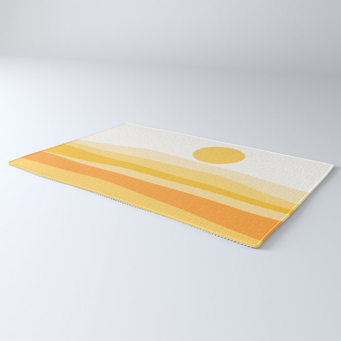 Abstract Landscape 09 Yellow Rug Gallery Image 3