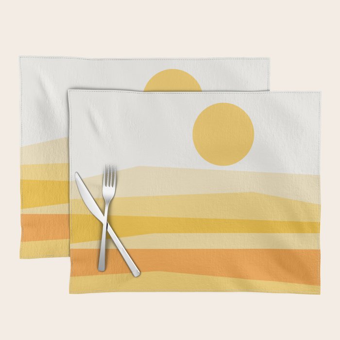 Abstract Landscape 09 Yellow Placemat Gallery Image 1