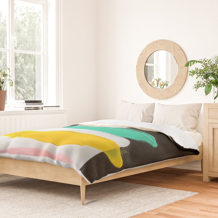 Untitled (Finger Paint 1) Duvet Cover Gallery Image 2