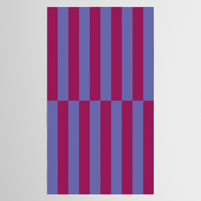Strippy - Dark Orchid and Peri Tablecloth Gallery Image 2
