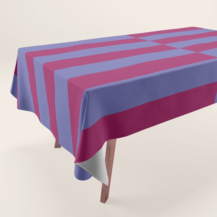 Strippy - Dark Orchid and Peri Tablecloth Gallery Image 1