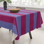 Strippy - Dark Orchid and Peri Tablecloth Gallery Image 3
