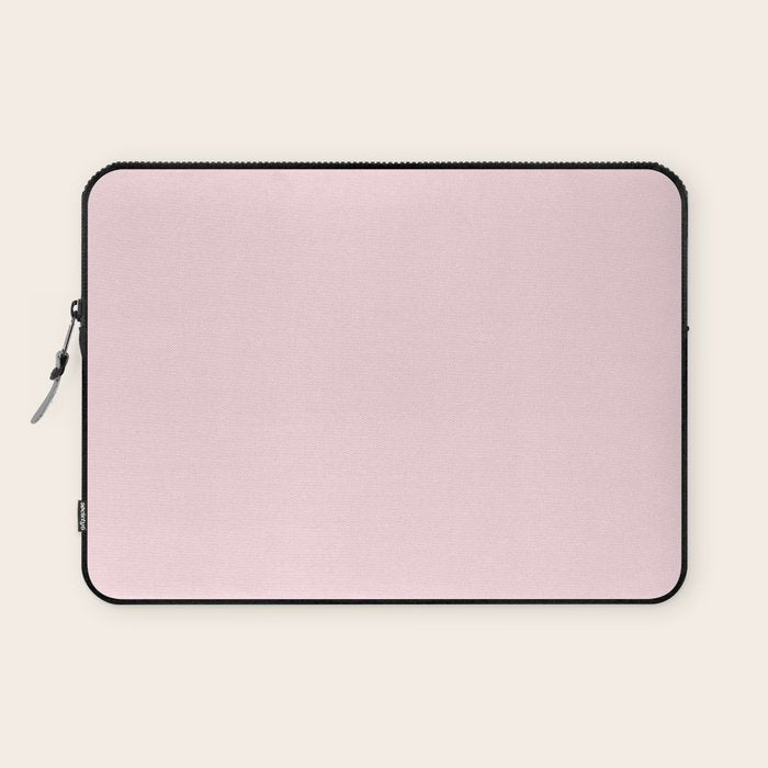 Modern blush pink solid color background design Laptop Sleeve Gallery Image 1