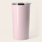 Modern blush pink solid color background design Travel Mug Gallery Image 1
