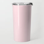 Modern blush pink solid color background design Travel Mug Gallery Image 2