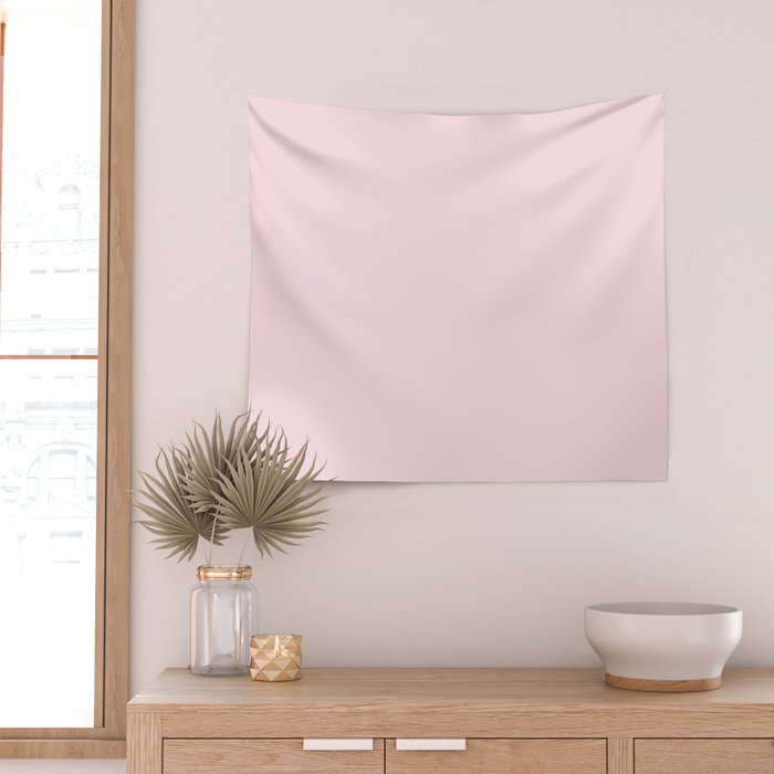 Modern blush pink solid color background design Wall Tapestry Gallery Image 2