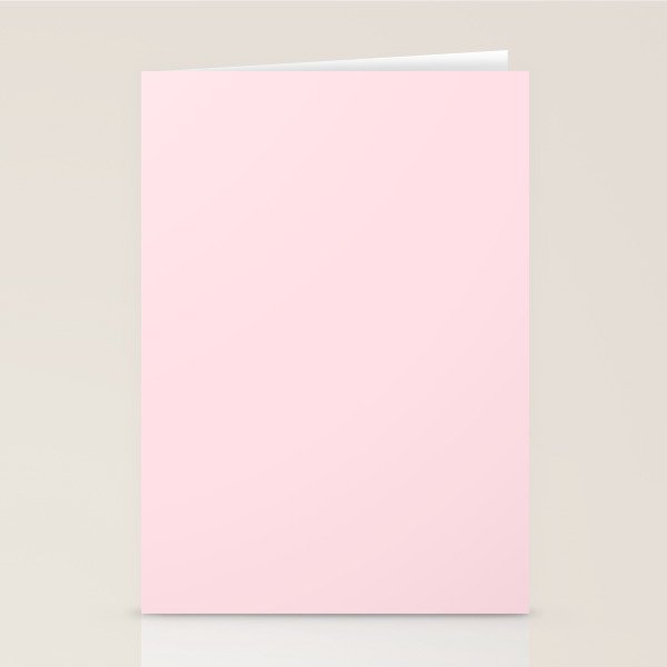 Modern blush pink solid color background design Stationery Card Gallery Image 1