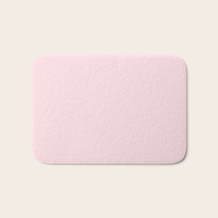 Modern blush pink solid color background design Bath Mat Gallery Image 1