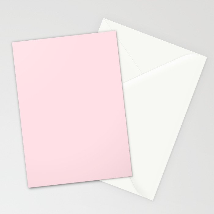 Modern blush pink solid color background design Stationery Card Gallery Image 2