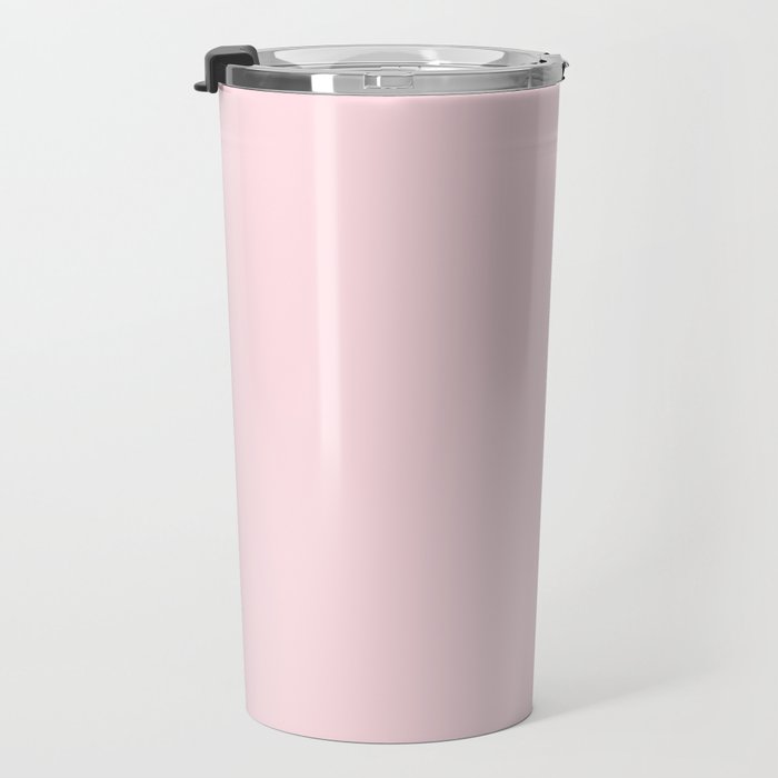 Modern blush pink solid color background design Travel Mug Gallery Image 3