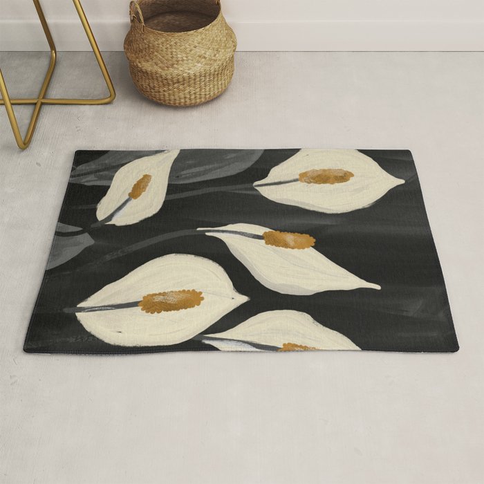 White Calla Lilies 6 Rug Gallery Image 1