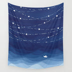 Garland of Stars IV, night sky Wall Tapestry Gallery Image 4