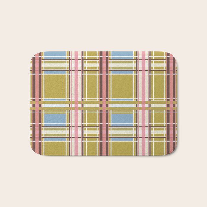 Subtle Plaid Warmth Bath Mat Gallery Image 1