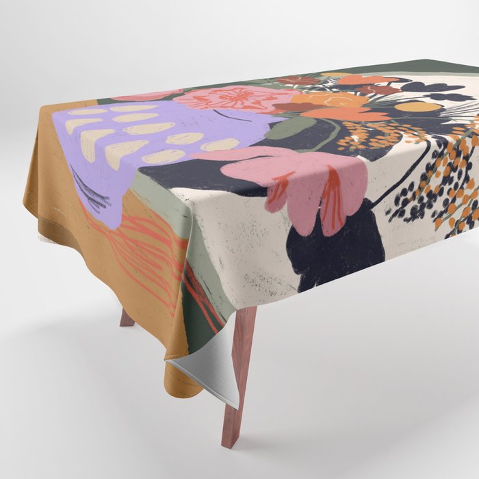 Flowers in the mirror Tablecloth Gallery Image 1