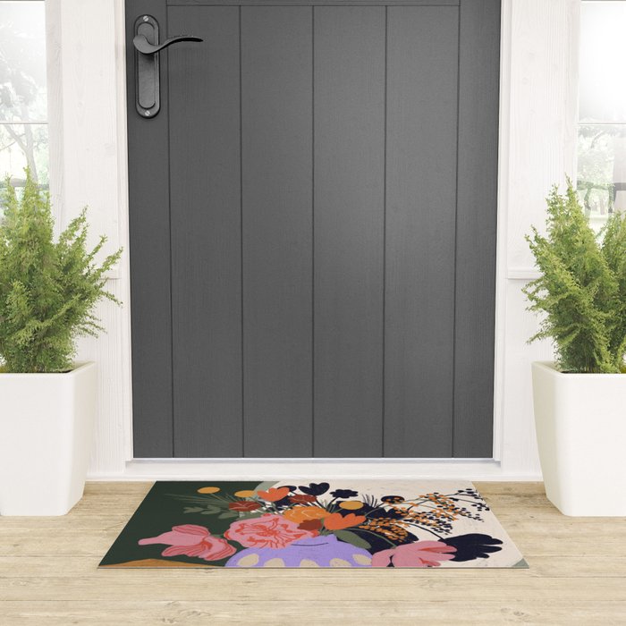 Flowers in the mirror Welcome Mat Gallery Image 3