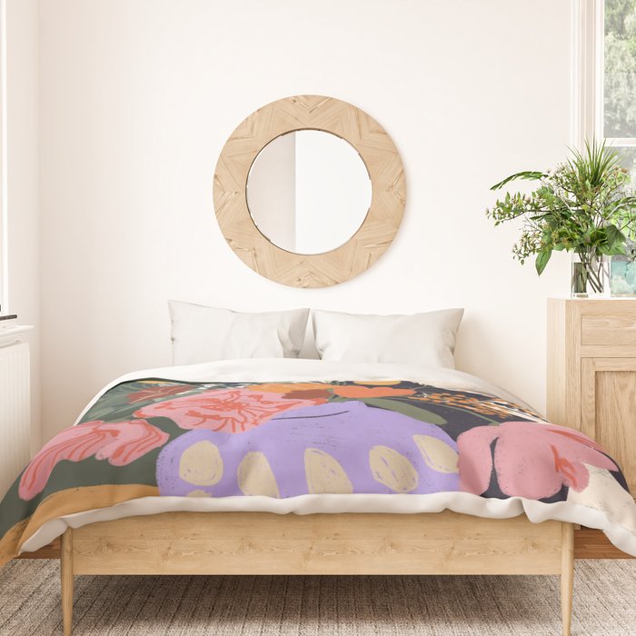 Flowers in the mirror Duvet Cover Gallery Image 3
