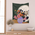 Flowers in the mirror Wall Tapestry Gallery Image 2