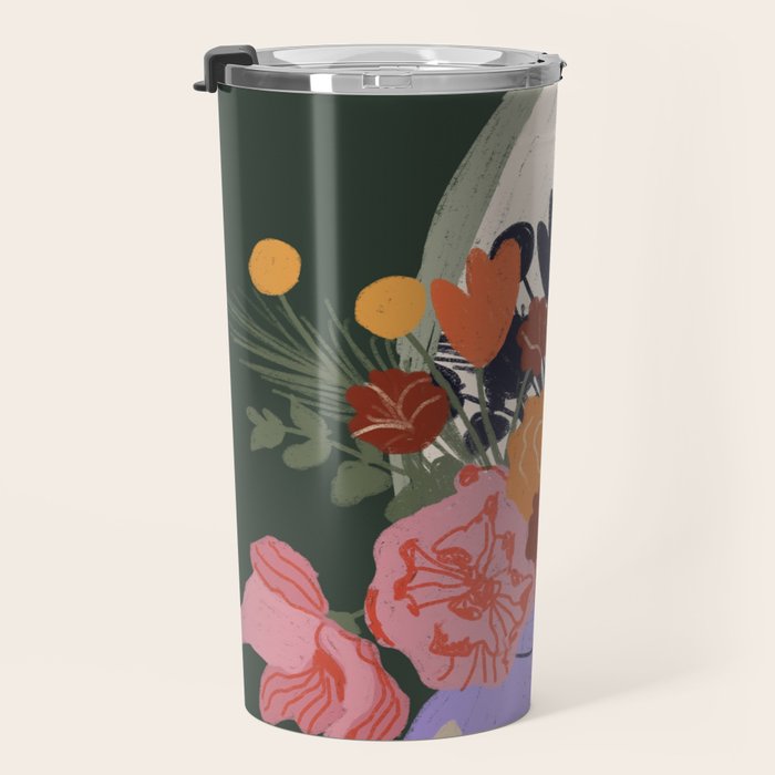 Flowers in the mirror Travel Mug Gallery Image 3