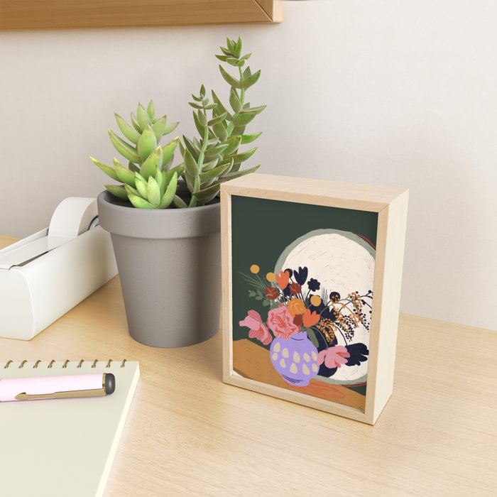 Flowers in the mirror Mini Art Print Gallery Image 2