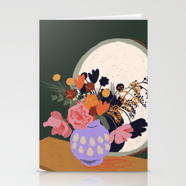 Flowers in the mirror Stationery Card Gallery Image 1