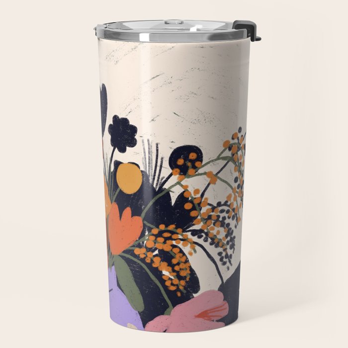 Flowers in the mirror Travel Mug Gallery Image 2