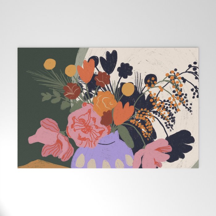 Flowers in the mirror Welcome Mat Gallery Image 1