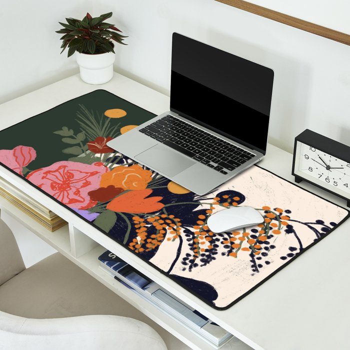 Flowers in the mirror Desk Mat Gallery Image 2