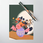 Flowers in the mirror Wrapping Paper Gallery Image 1
