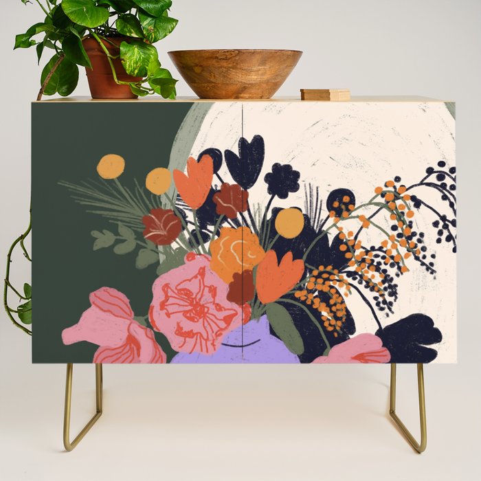 Flowers in the mirror Credenza Gallery Image 1