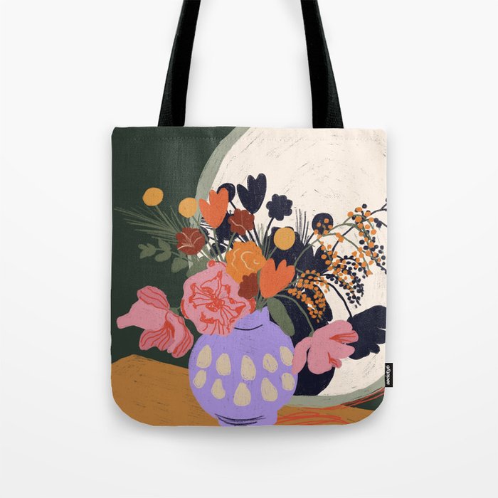 Flowers in the mirror Tote Bag Gallery Image 1