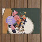 Flowers in the mirror Outdoor Rug Gallery Image 1