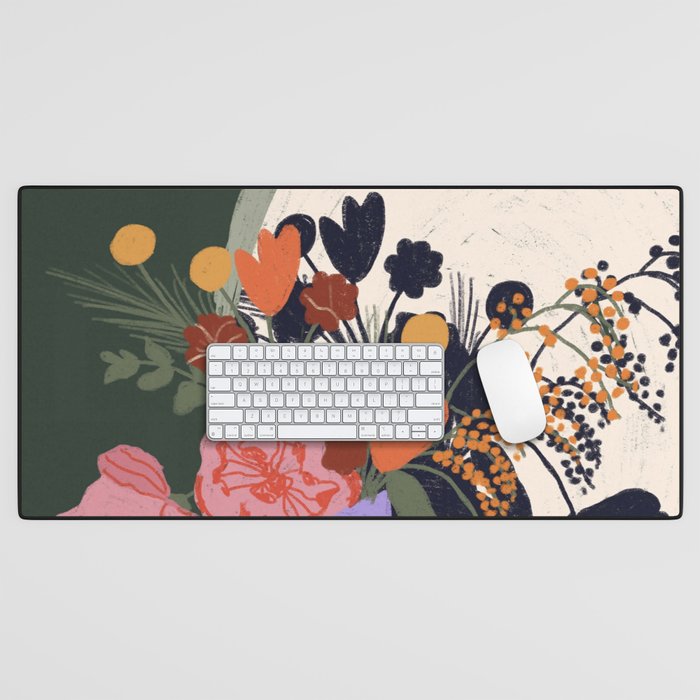 Flowers in the mirror Desk Mat Gallery Image 1