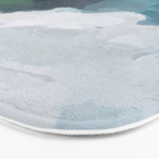 Island in the Distance I - Aqua Blue Green Abstract Art Painting Bath Mat Gallery Image 3