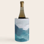 Island in the Distance I - Aqua Blue Green Abstract Art Painting Wine Chiller Gallery Image 2