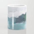 Island in the Distance I - Aqua Blue Green Abstract Art Painting Coffee Mug Gallery Image 4