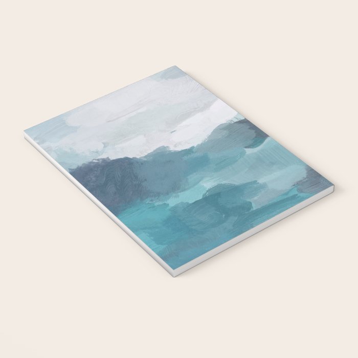 Island in the Distance I - Aqua Blue Green Abstract Art Painting Notebook Gallery Image 3