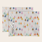 Pastel Triangle Trees: Cozy Winter Vibes with Modern Charm Placemat Gallery Image 1
