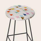 Pastel Triangle Trees: Cozy Winter Vibes with Modern Charm Stool Gallery Image 2