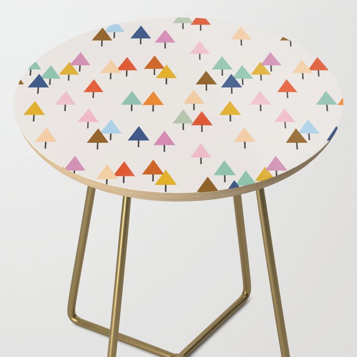 Pastel Triangle Trees: Cozy Winter Vibes with Modern Charm Side Table Gallery Image 2