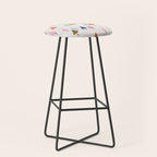 Pastel Triangle Trees: Cozy Winter Vibes with Modern Charm Stool Gallery Image 1