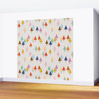 Pastel Triangle Trees: Cozy Winter Vibes with Modern Charm Wall Mural Gallery Image 2