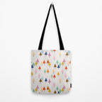 Pastel Triangle Trees: Cozy Winter Vibes with Modern Charm Tote Bag Gallery Image 2