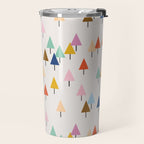 Pastel Triangle Trees: Cozy Winter Vibes with Modern Charm Travel Mug Gallery Image 2