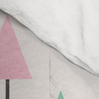 Pastel Triangle Trees: Cozy Winter Vibes with Modern Charm Comforter Gallery Image 4