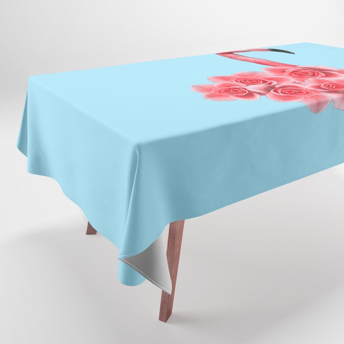 Flamingo Flowers: Pop Animals Tablecloth Gallery Image 1