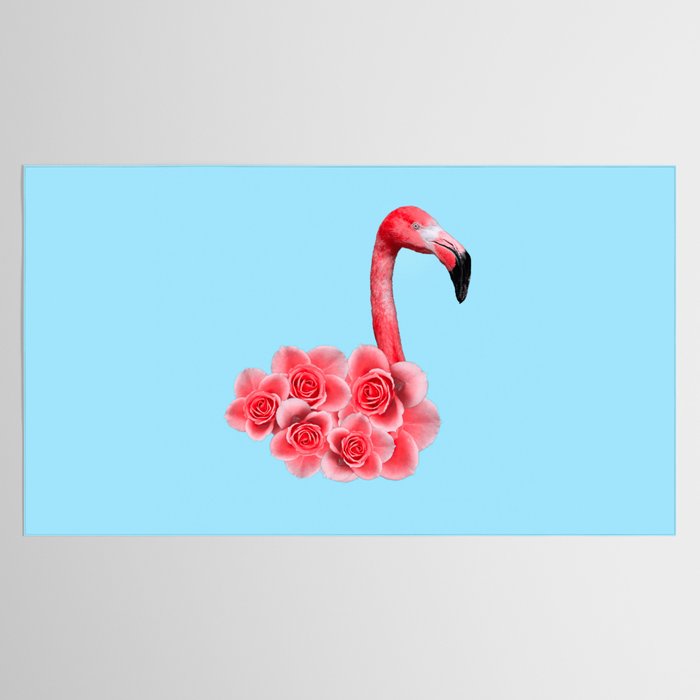 Flamingo Flowers: Pop Animals Tablecloth Gallery Image 2