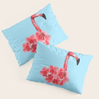 Flamingo Flowers: Pop Animals Pillow Sham Gallery Image 3